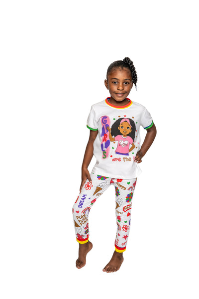 GIRLS ARE THE BEST PAJAMA 2 PC SET GIRL TODDLER 2T - 14