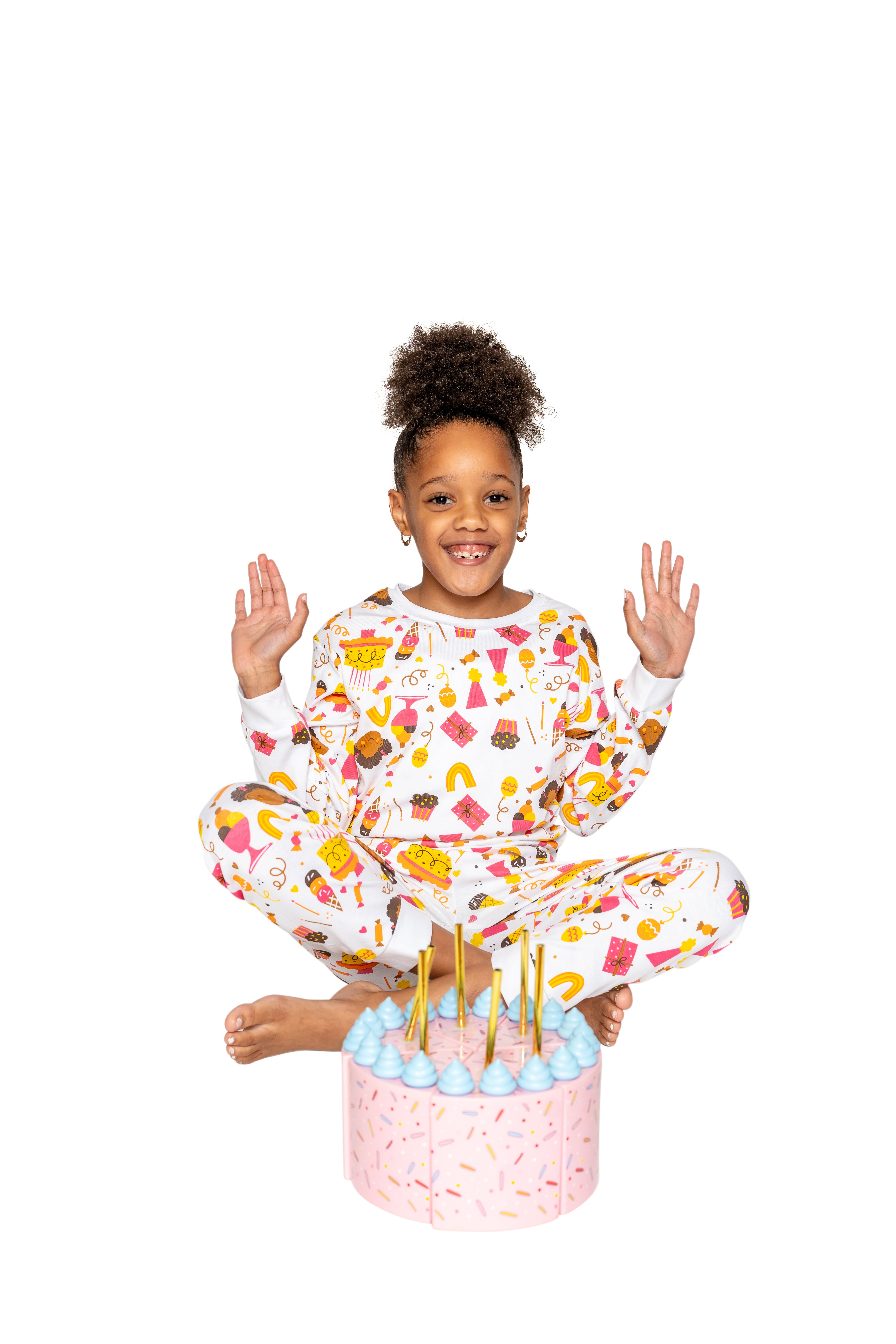HAPPY BIRTHDAY PRINT CAKE PAJAMA 2 PC SET GIRL TODDLER 2T 14 Dreams and Jammies
