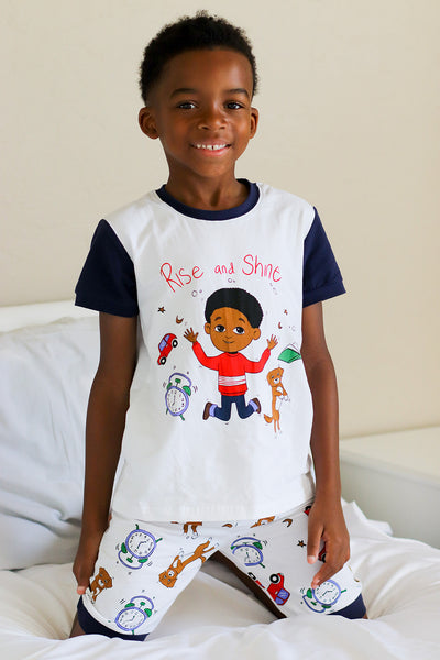 RISE and SHINE 2 PC Pajama Set Shorts Toddler Size 2T -14