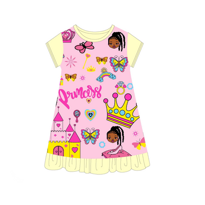Princess Castle Nightie Dress Glow-in-The-Dark Toddler 4T - 12