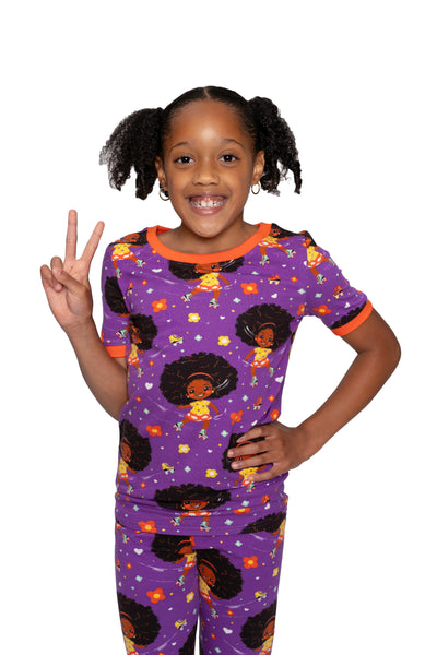 Roller Dream Queen PJ Set Snug Fit Pajamas Set Girls Toddler Size 4T - 12