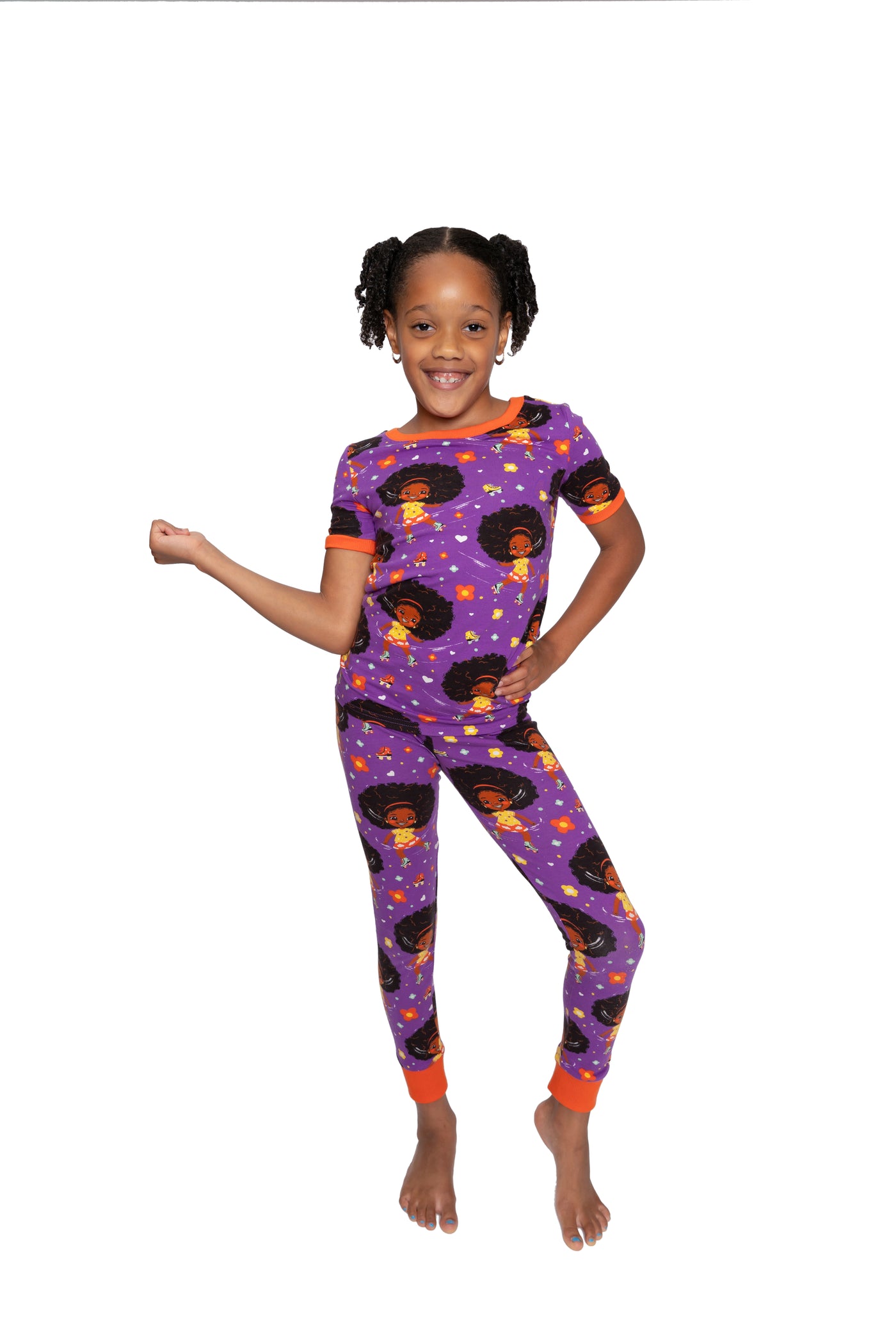 Roller Dream Queen PJ Set Snug Fit Pajamas Set Girls Toddler Size 4T - 12