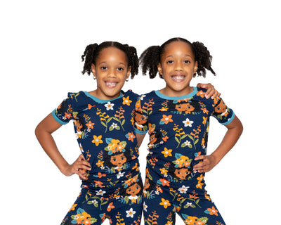 Tropical Flower Dreams GIRL PAJAMA 2 PC SET SIZE TODDLER 2T - 14