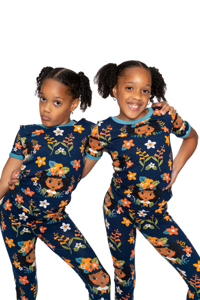 Tropical Flower Dreams GIRL PAJAMA 2 PC SET SIZE TODDLER 2T - 14