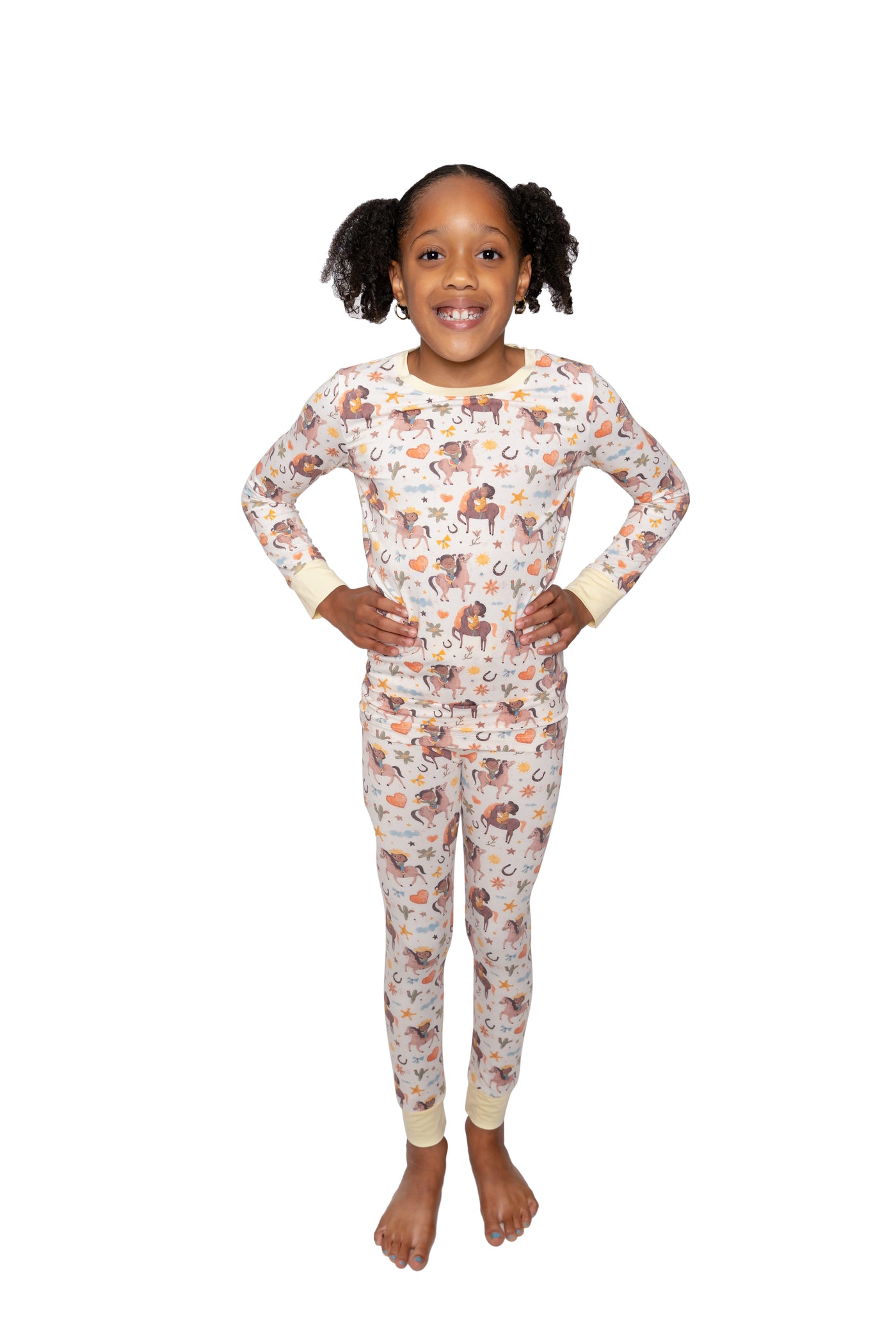 Cowgirl Cuties 2 pc PJ Set Bamboo Pajamas Set Girls Toddler Size 4T - 12