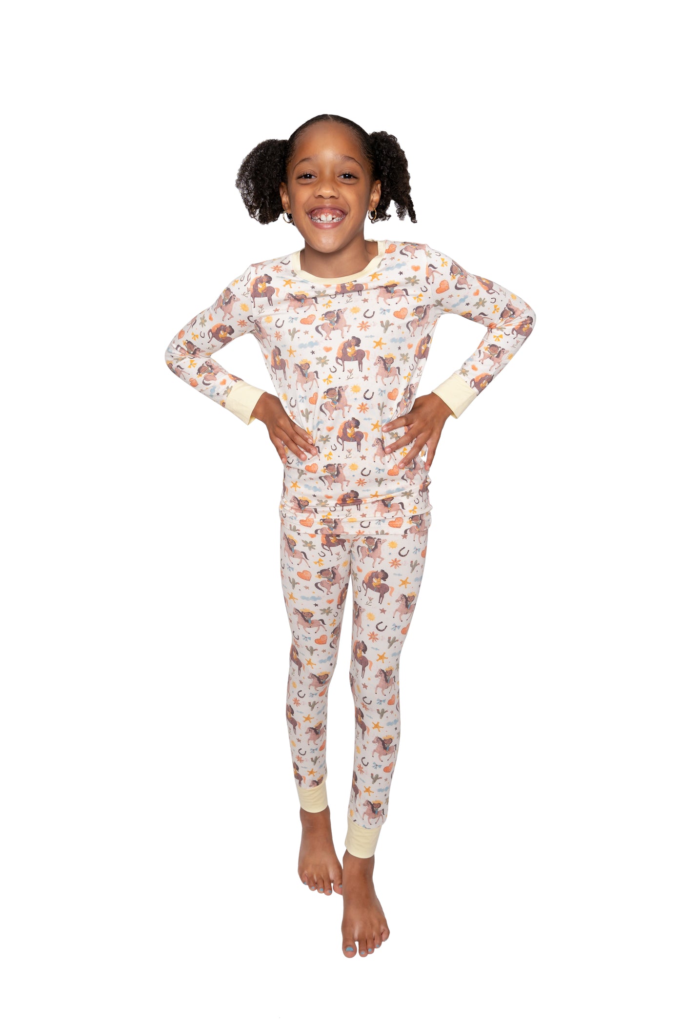 Cowgirl Cuties 2 pc PJ Set Bamboo Pajamas Set Girls Toddler Size 4T - 12