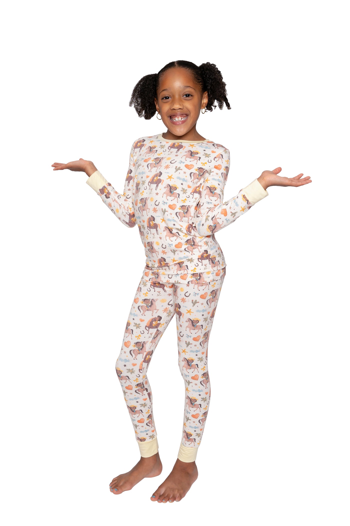 Cowgirl Cuties 2 pc PJ Set Bamboo Pajamas Set Girls Toddler Size 4T - 12