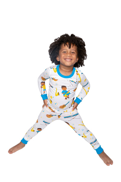 Rhythm & Dreams Musical PJ Set Snug Fit Pajamas Set Boys Toddler Size 4T - 12