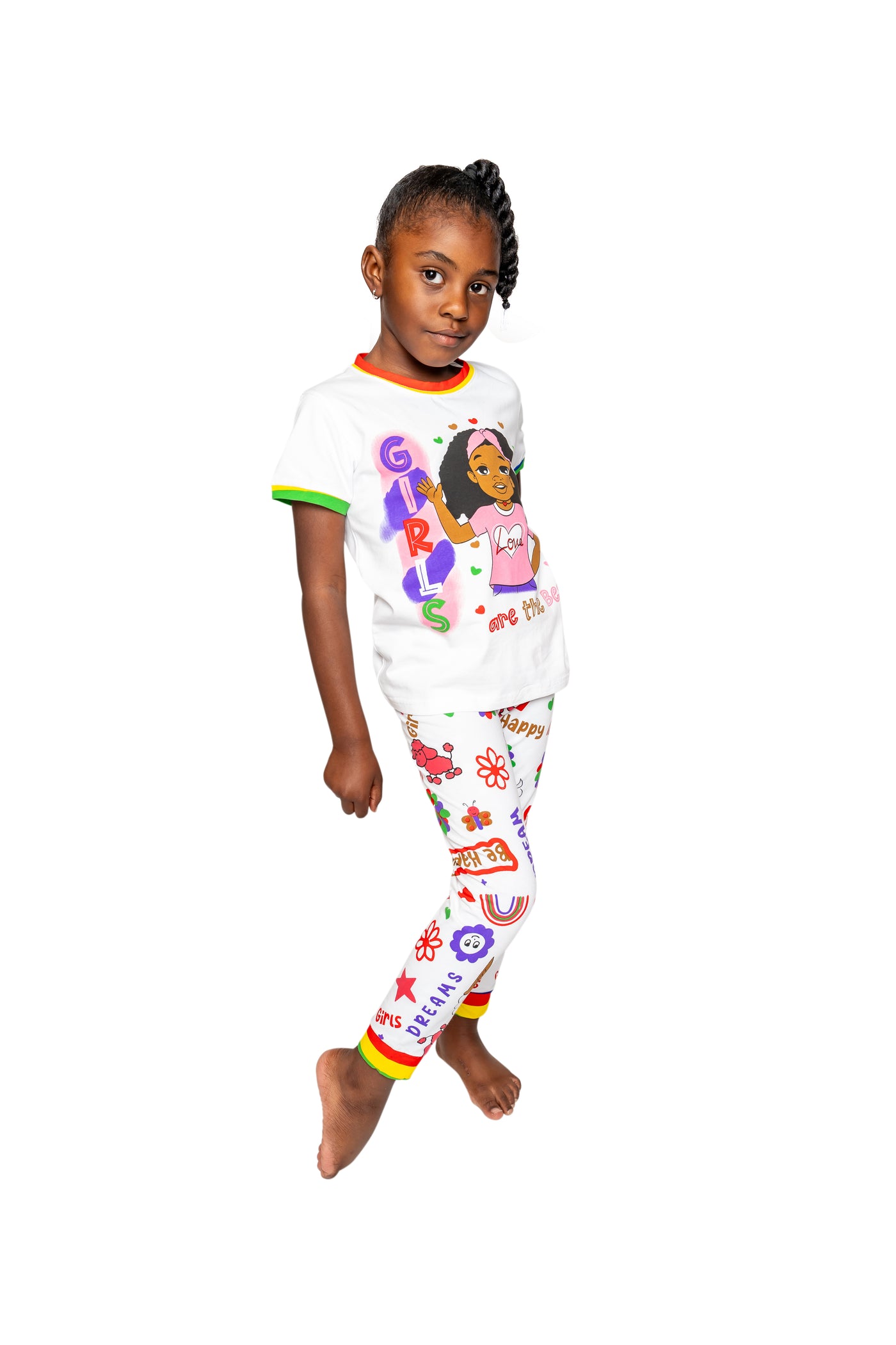GIRLS ARE THE BEST PAJAMA PC SET GIRL TODDLER 2T 14 – Dreams