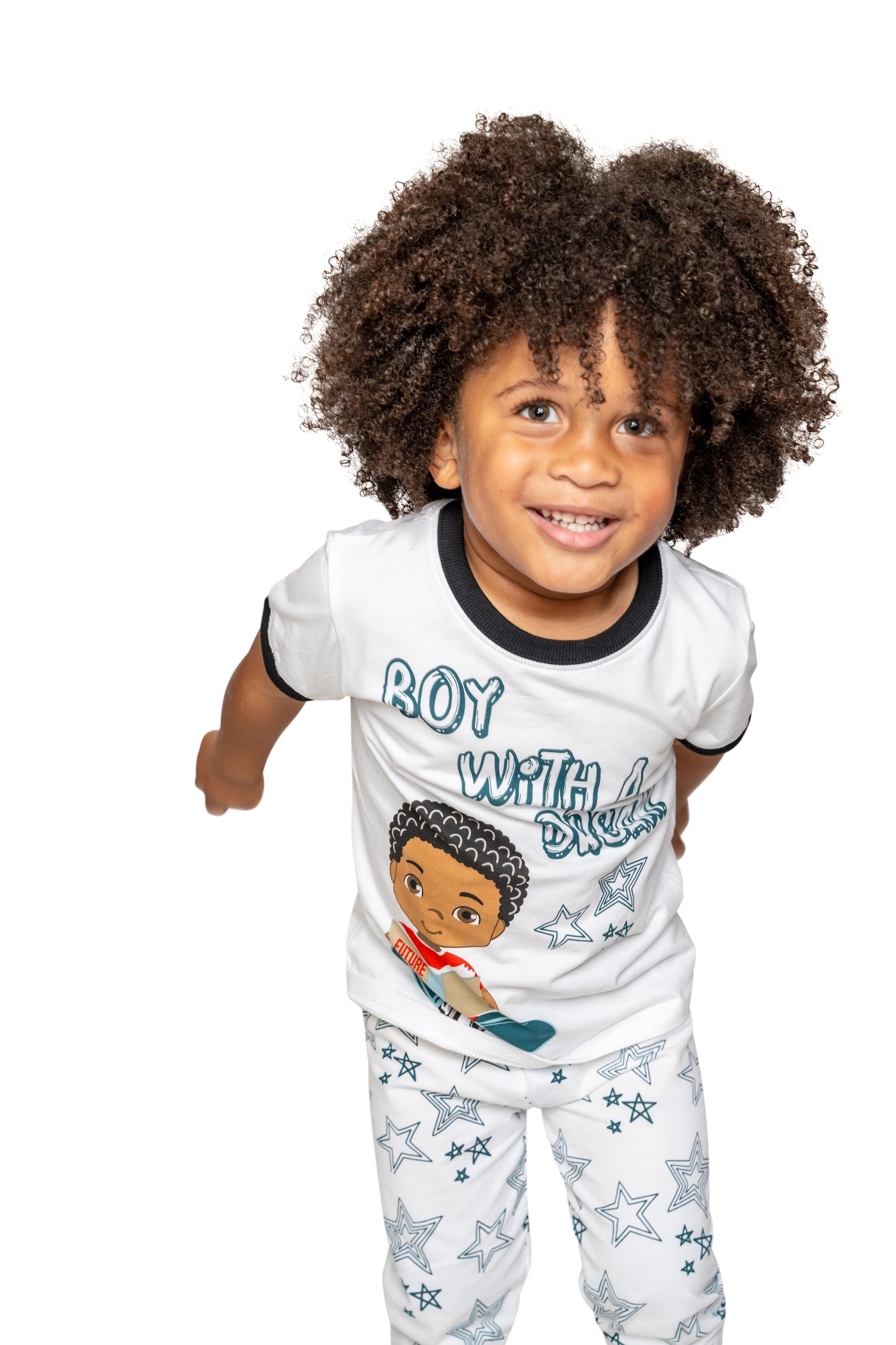 BOY WITH A DREAM READING BOOKS PAJAMA 2 PC SET SIZE TODDLER 2T - 14