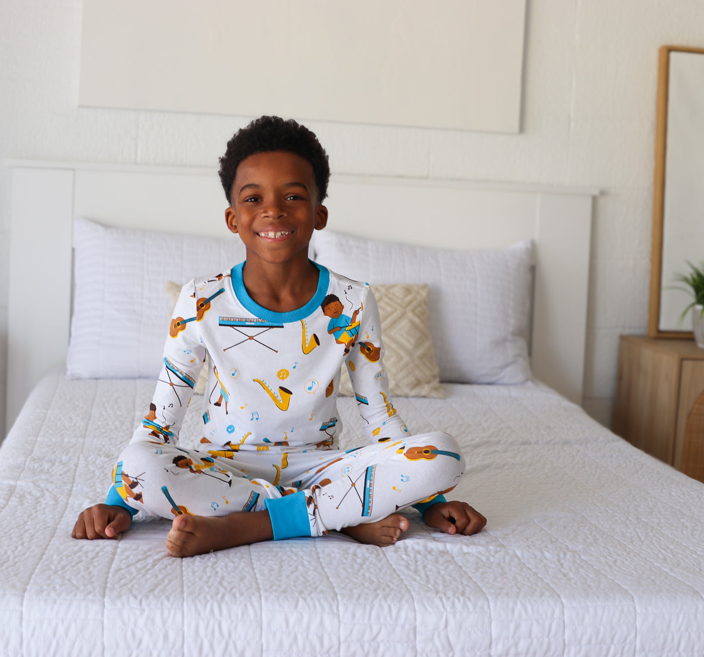 Rhythm & Dreams Musical PJ Set Snug Fit Pajamas Set Boys Toddler Size 4T - 12