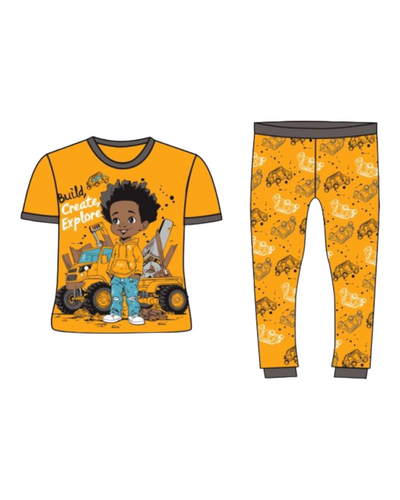 Build, Create and Explore Boys 2 pc Pajama set  size 2T -14