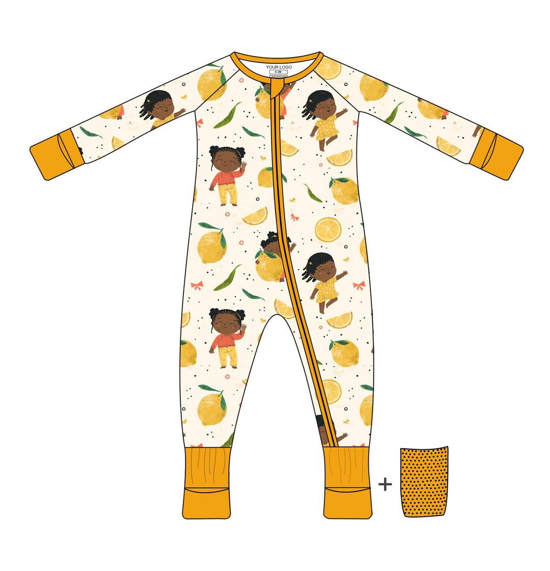 Lemonade Dreams Bamboo Zip One Piece Sleepy Set – Dreams and Jammies