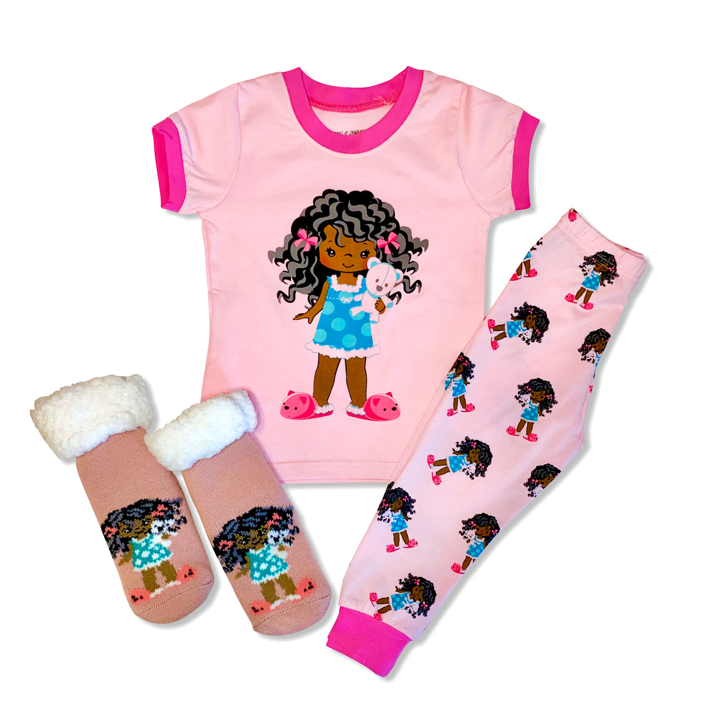 Slumber Party Girls Pink 2pc Pajamas size Toddler 2T-14