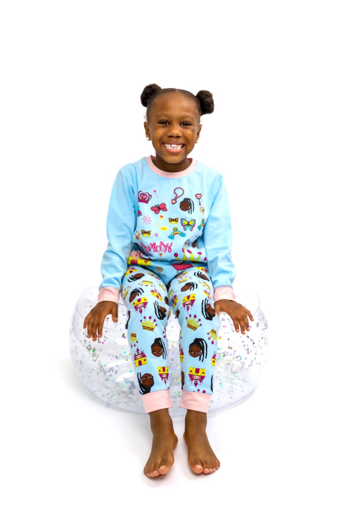 Princess Castle Long Sleeve Girl 2PC Pajama Set