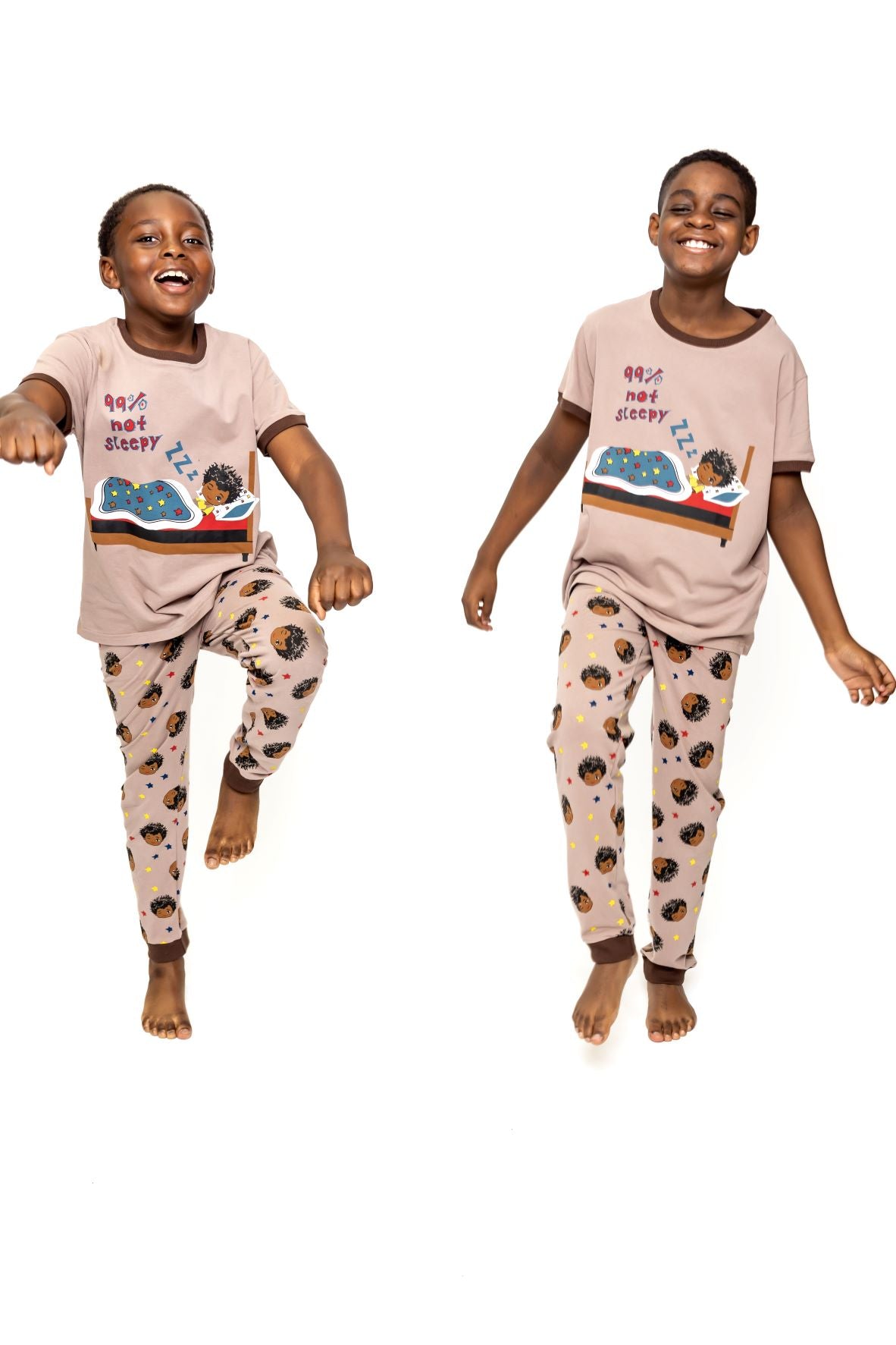 99% NOT READY FOR BED BOY PAJAMA 2 PC SET SIZE TODDLER 2T - 14 CHOCOLATE