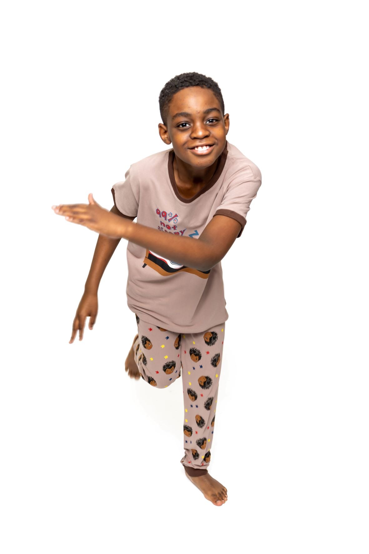 99% NOT READY FOR BED BOY PAJAMA 2 PC SET SIZE TODDLER 2T - 14 CHOCOLATE