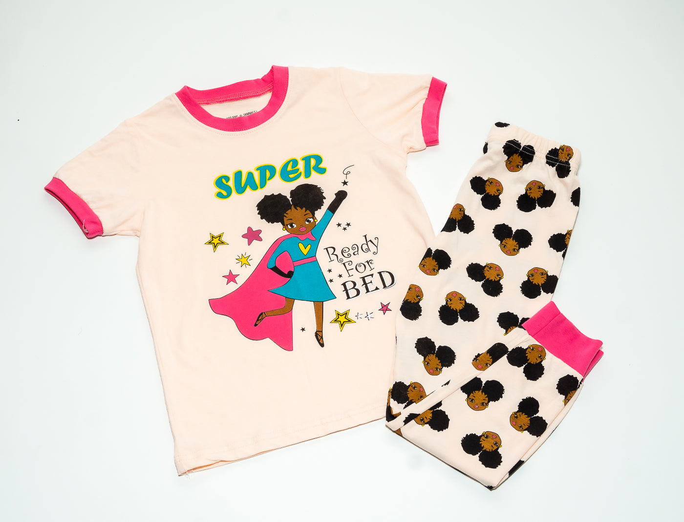 SUPER READY FOR BED GIRL PAJAMA 2 PC SET TODDLER 2T - 14