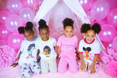 Group photo of kids in Dreams and Jammies Kids Toddler Girls Pajamas & Sleepwear set