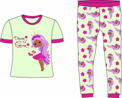 CLEARANCE Dream like a Unicorn Mint Cotton Pajamas